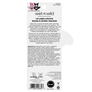My Melody & Kuromi x Wet n Wild Glossy Lip Liner Lipstick (My Melody) Beauty MARKWINS