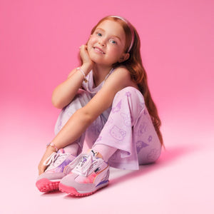 Hello Kitty and Friends x PUMA Kids Ribbed Flared Leggings (Lilac Frost) Apparel PUMA