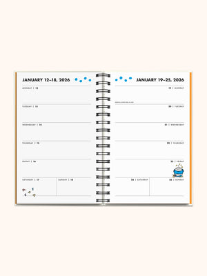 Mr. Positive x Studio Oh! 2026 Thinking Chenille Patch Planner Stationery Studio Oh!