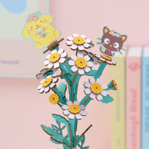 Pompompurin & Chococat Chamomile 3D Wooden Flower Puzzle Kit Toys&Games Hands Craft