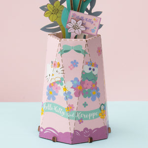 Keroppi & Hello Kitty Lily 3D Wooden Flower Puzzle Kit Toys&Games Hands Craft