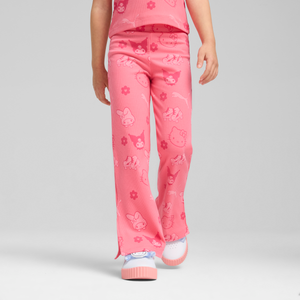 Hello Kitty and Friends x PUMA Kids Ribbed Flared Leggings (Magic Rose) Apparel PUMA