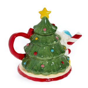 Hello Kitty and Friends Ceramic Holiday Tree Teapot Seasonal Blue Sky Clayworks