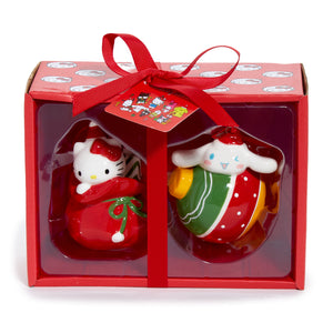 Hello Kitty and Cinnamoroll 2-pc Holiday Ceramic Ornament Set (Red) Seasonal Blue Sky Clayworks