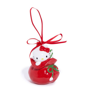 Hello Kitty and Cinnamoroll 2-pc Holiday Ceramic Ornament Set (Red) Seasonal Blue Sky Clayworks