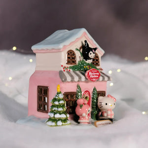 Kuromi's Mischievous Mistletoe Ceramic Candle House Home Goods Blue Sky Clayworks