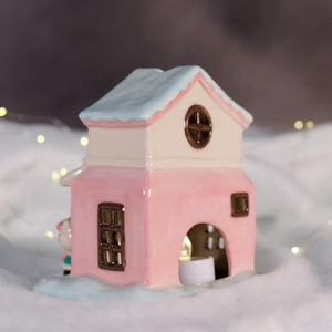 Kuromi's Mischievous Mistletoe Ceramic Candle House Home Goods Blue Sky Clayworks