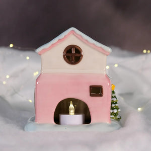 Kuromi's Mischievous Mistletoe Ceramic Candle House Home Goods Blue Sky Clayworks