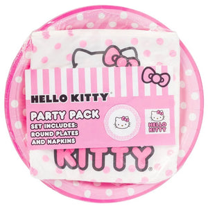 Hello Kitty Paper Napkin & Plate 32-pc Party Pack (Pink Dots) Paper Tableware Silver Buffalo