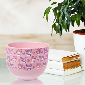 My Melody & Kuromi Ceramic Ramen Bowl and Chopstick Set (Pastel Flowers) Home Goods Silver Buffalo