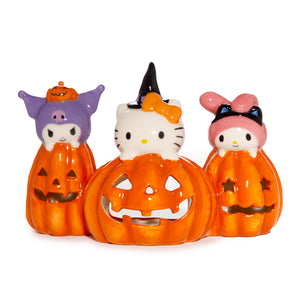 Hello Kitty and Friends Costume Pumpkin Ceramic Candle House Home Goods Blue Sky Clayworks