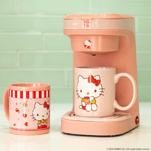 Hello Kitty Single Cup Coffee Maker 3-Piece Gift Set Home Goods Uncanny Brands Wholesale