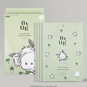 Pochacco x ByUR Green Wonder Aqua Serum Mask (1pc/4pc) Beauty ByUR US 4pc