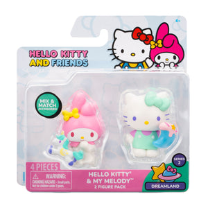 Hello Kitty and Friends 2-pc Figure Pack (Series 2: Dreamland) Toys&Games License 2 Play Toys Multi My Melody & Hello Kitty