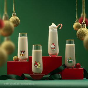 Hello Kitty and Friends Holiday Stemless Flutes Home Goods JoyJolt