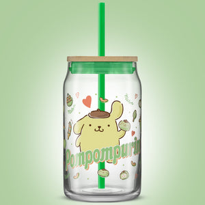 Pompompurin Favorite Flavor Lidded Glass Tumbler Home Goods JoyJolt
