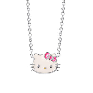 Hello Kitty Sterling Silver Enamel Necklace Jewelry JACMEL JEWELRY INC