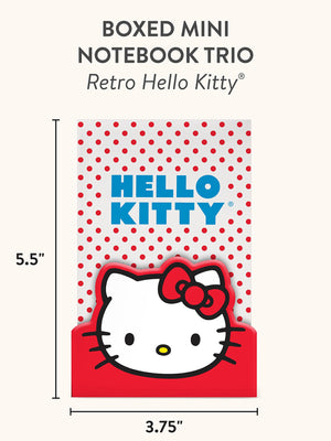 Hello Kitty x Studio Oh! Retro Red Boxed Mini Notebook Trio Stationery Studio Oh!