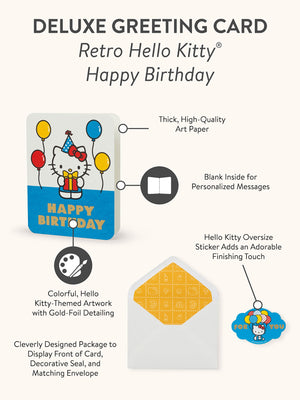 Hello Kitty x Studio Oh! Retro Red Happy Birthday Deluxe Greeting Card Stationery Studio Oh!