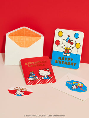 Hello Kitty x Studio Oh! Retro Red Happy Birthday Deluxe Greeting Card Stationery Studio Oh!