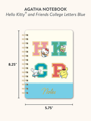 Hello Kitty and Friends x Studio Oh! College Letters Blue Agatha Notebook Stationery Studio Oh!