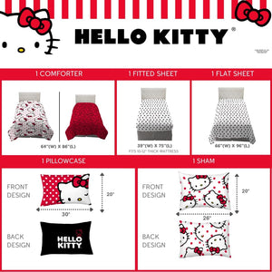 Hello Kitty Polka Dot Party Bedding Set Home Goods Franco Manufacturing Co Inc