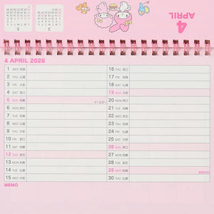 My Melody 2026 Desk Calendar Stationery Japan Original