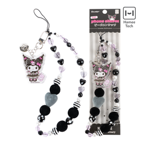 Kuromi 20th Anniversary Beaded Charm Mobile Phone Wrist Strap Accessory Hamee.com - Hamee US
