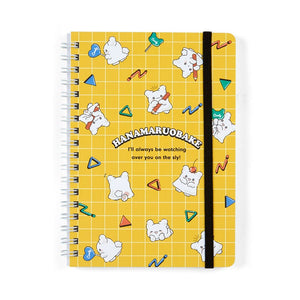 Hanamaruobake Lined Notebook (Elastic Closure) Stationery Japan Original