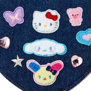 Sanrio Characters Folding Stand Mirror (Denim Patch Series) Travel Japan Original