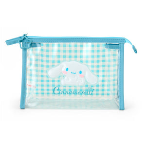 Cinnamoroll Clear Gingham Zipper Pouch Bags Japan Original