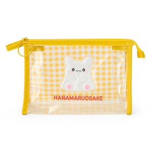 Hanamaruobake Clear Gingham Zipper Pouch Bags Japan Original