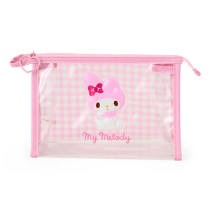 My Melody Clear Gingham Zipper Pouch Bags Japan Original