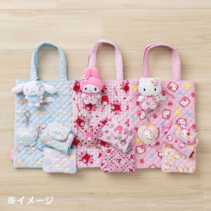 Hello Kitty Plush Mascot Keychain (Retro Quilt Series) Accessory Japan Original