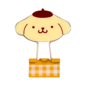 Pompompurin Gingham Binder Clips (Set of 3) Stationery Japan Original