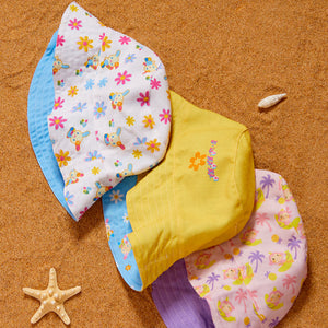 U*SA*HA*NA Daisy Patchwork Reversible Bucket Hat Accessory Printful