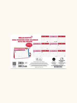 Hello Kitty x Studio Oh! 2026 Standing Desk Easel Calendar with Pen Holder Stationery Studio Oh!