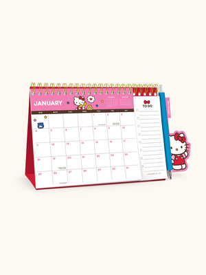 Hello Kitty x Studio Oh! 2026 Standing Desk Easel Calendar with Pen Holder Stationery Studio Oh!