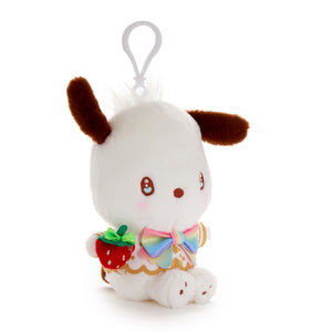 Pochacco Plush Mascot Clip (Strawberry Rainbow Series) Plush NAKAJIMA CORPORATION