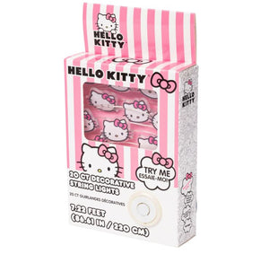 Hello Kitty Pink Bow 20ct LED String Lights Home Goods Silver Buffalo