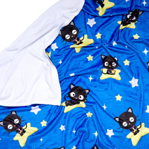 Chococat Starry Night Throw Blanket Home Goods Printful   
