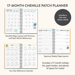 Mr. Positive x Studio Oh! 2026 Thinking Chenille Patch Planner Stationery Studio Oh!