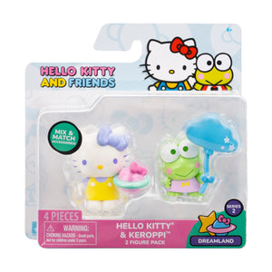 Hello Kitty and Friends 2-pc Figure Pack (Series 2: Dreamland) Toys&Games License 2 Play Toys Multi Hello Kitty & Keroppi