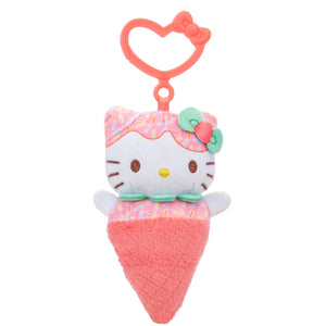 Hello Kitty and Friends 4-pc Ice Cream Plush Mascot Keychain Set Accessory Jazwares