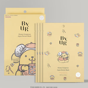 Pompompurin x ByUR Honey Gorgeous Daily Aqua Serum Mask (1pc/4pc) Beauty ByUR US 4pc
