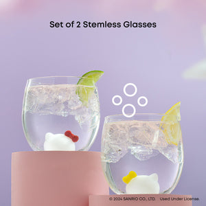 Hello Kitty and Mimmy 3D Icon Short Drinking Glasses (Set of 2) Home Goods JoyJolt