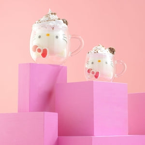 Hello Kitty 3D Double Wall Espresso Glass Home Goods JoyJolt