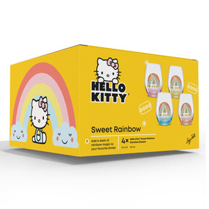 Hello Kitty Sweet Rainbow Stemless Glasses (Set of 4) Home Goods JoyJolt