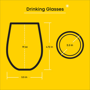 Hello Kitty Sweet Rainbow Stemless Glasses (Set of 4) Home Goods JoyJolt