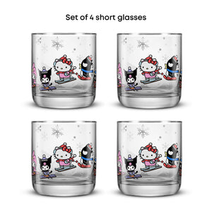 Hello Kitty and Friends Winter Wonderland Short Glasses Home Goods JoyJolt
